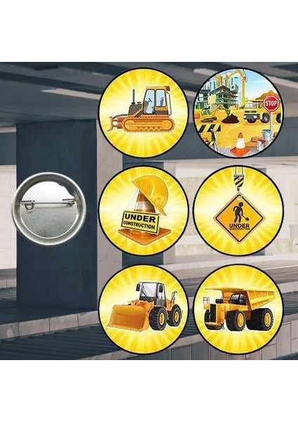 Lisanslı Yaka Çanta Rozeti Inşaat 6lı