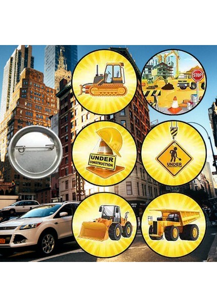 Lisanslı Yaka Çanta Rozeti Inşaat 6lı