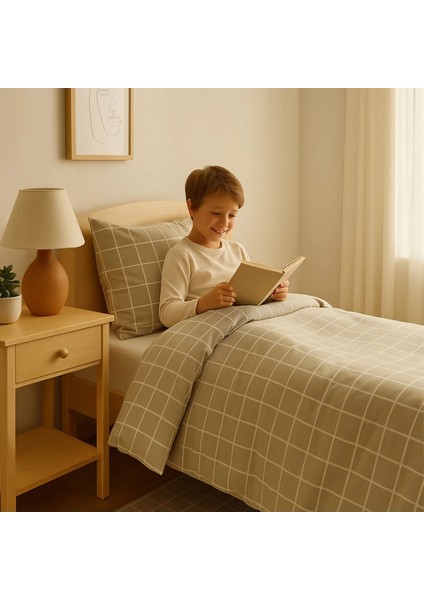 Ranforce Tek Kişilik Nevresim Takımı %100 Pamuk- 62 Iplik | 3 Parça Set