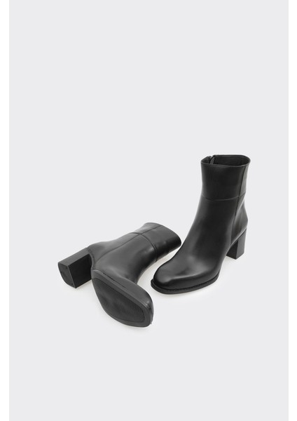 Hakiki Deri Fermuarlu Kadın Klasik Bot fırsatları