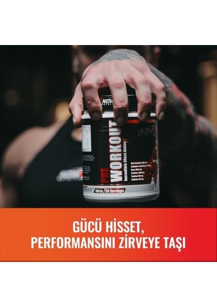Nowup Nutrıtıon Pre-Workout 360 gr – Antrenman Öncesi Enerji, Odak ve Performans Artırıcı – Vişne Aromalı - 30 Servis fiyatları