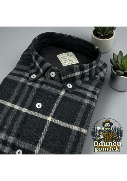 Kışlık Pamuklu Uzun Kollu Cepli Hakiki Oduncu Gömlek (Regular Kalıp) fiyatları
