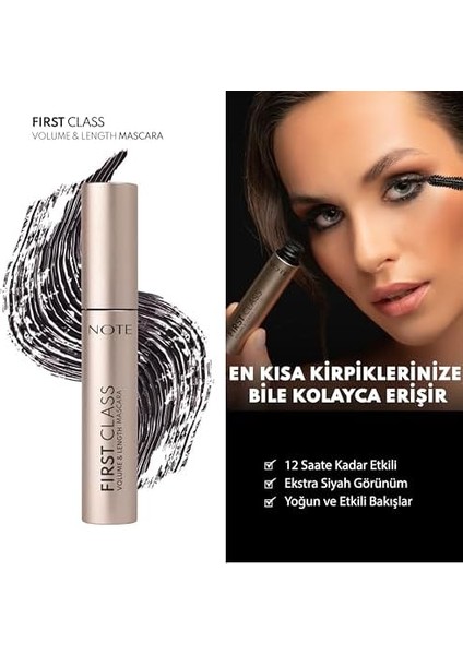 Note First Class Hacim ve Uzatma Etkili Maskara fiyatları