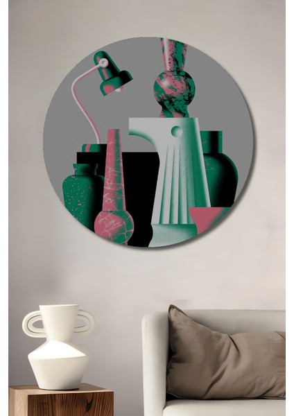 Modern Sanat Dekoratif Ahşap Mdf Ev/işyeri Duvar Tablo Yuvarlak Ev/işyeri Duvar Tablo