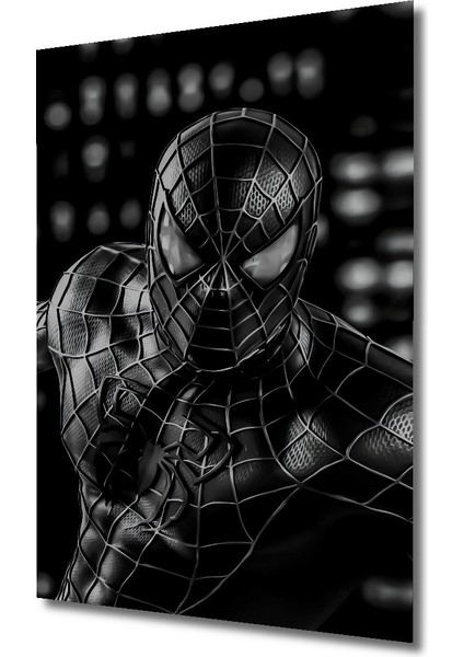 Örümcek Adam Siyah Kostüm Ahşap Mdf Dekoratif Işyeri Duvar Tablo Dikdörtgen Işyeri Duvar Tablo fiyatları