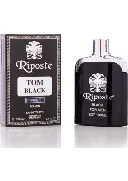 Riposte 24 Saat Etkili Erkek Parfüm - Tom Black - For Men 100 ml