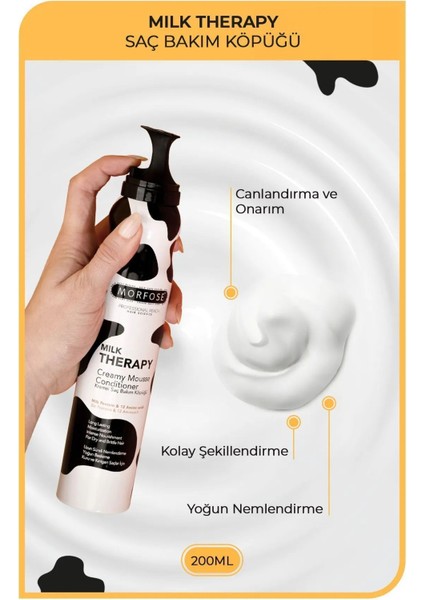 Milk Therapy Kremsi Saç Bakım Köpük 200 ml - Besleyici Koruyucu - Mrfs fiyatları