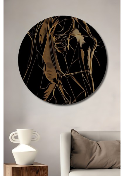 At Başı Sanatsal Ahşap Mdf Dekoratif Ev/işyeri Duvar Tablo Yuvarlak Ev/işyeri Duvar Tablo