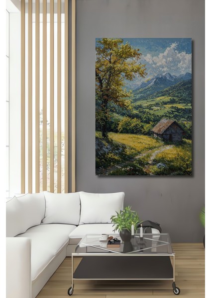 Büyüleyici Dağ Manzarası Dekoratif Ahşap Mdf Ev/işyeri Duvar Tablo Dikdörtgen Ev/işyeri Duvar Tablo