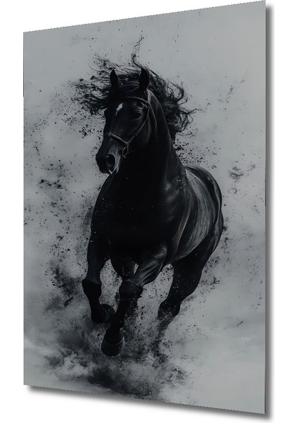 Güçlü Siyah At Ahşap Mdf Dekoratif Ev/işyeri Duvar Tablo Dikdörtgen Ev/işyeri Duvar Tablo fiyatları