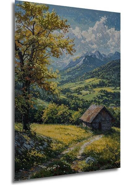 Büyüleyici Dağ Manzarası Dekoratif Ahşap Mdf Ev/işyeri Duvar Tablo Dikdörtgen Ev/işyeri Duvar Tablo modelleri