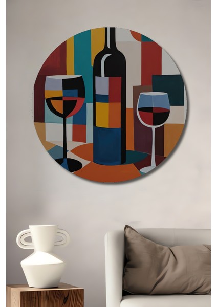 Montreal Caz Festivali 1989 Dekoratif Ahşap Mdf Işyeri Duvar Tablo Yuvarlak Işyeri Duvar Tablo