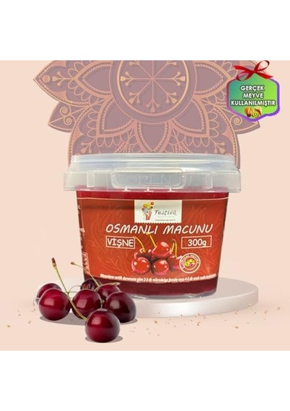 Festiva 5 Çeşit 300GR. Meyveli Hazır Osmanlı Macunu Seti - 50 Adet Macun Çubuğu Hediyeli fiyatları