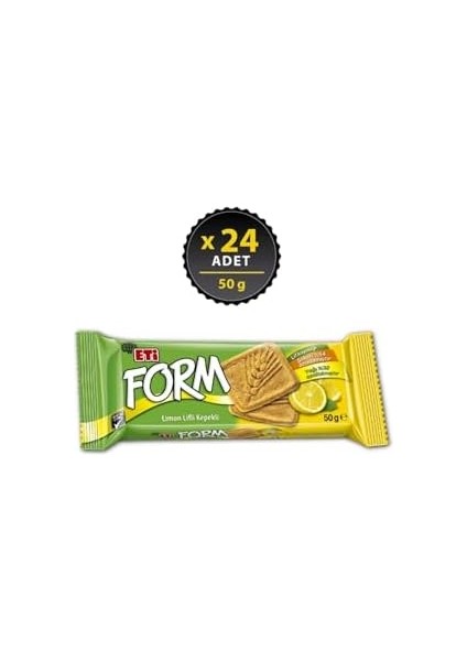 Eti Form Limon Lifli Kepekli Bisküvi 50 G x 24 Adet