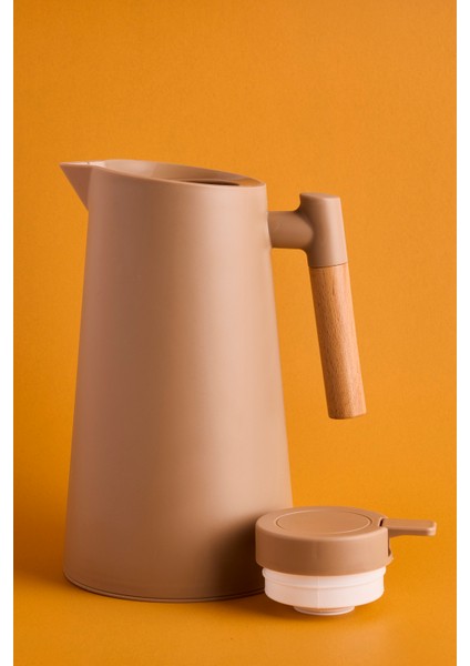 Aster Nordic Bambu Saplı Cam Vakumlu Termos 1000 ml Kahverengi fiyatları