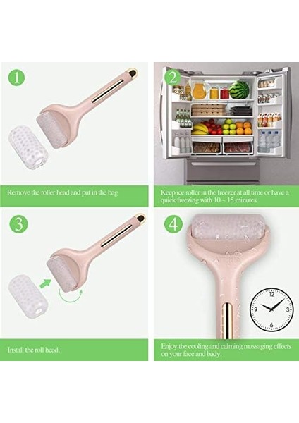 Aıtınıa Şişkinlik ve Küçük Yaralanmalar Için Buz Rulosu Yüz Masaj Aleti, Gözenekleri Sıkılaştırmak Için Güzellik Ürünleri Beyazlatır