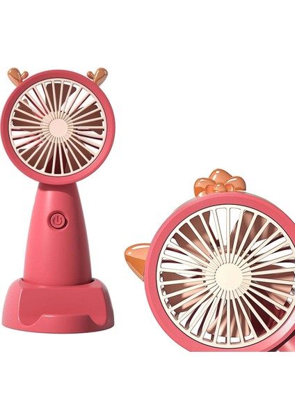 Şarjlı Mini Fan Taşınabilir Mini El Fanı Askılı Güçlü Taşınabilir ve Fan Masaüstü 24903 Asorti Renk