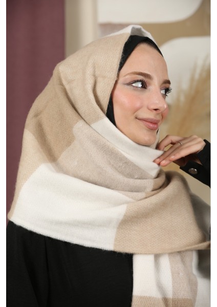 Çift Taraflı Ekose Kışlık Omuz Şalı modelleri