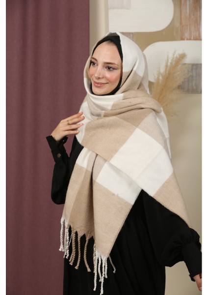 Çift Taraflı Ekose Kışlık Omuz Şalı indirimleri