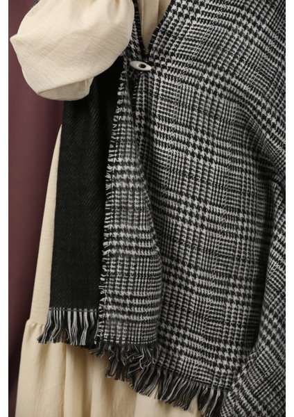 Çift Taraflı Ekose Kışlık Omuz Şalı fiyatları