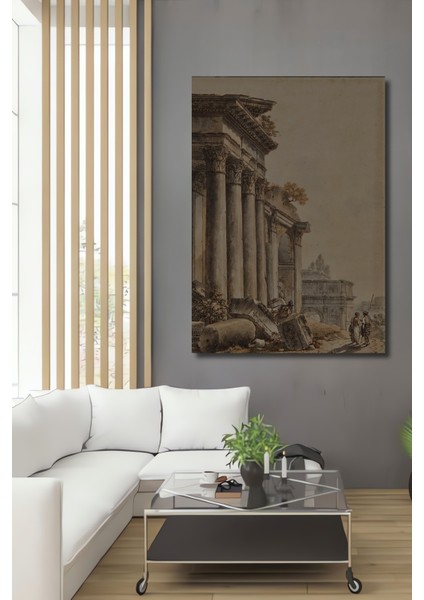 Antik Roma Ahşap Mdf Dekoratif Ev/işyeri Duvar Tablo Dikdörtgen Ev/işyeri Duvar Tablo