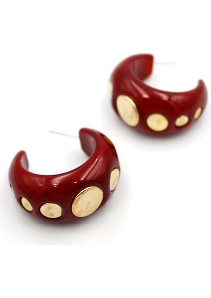 Halka Küpe - Bordo fiyatları