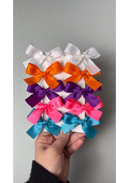 Neon Tonlar Kurdela Fiyonk 10 Adet 3 cm Metal Klips