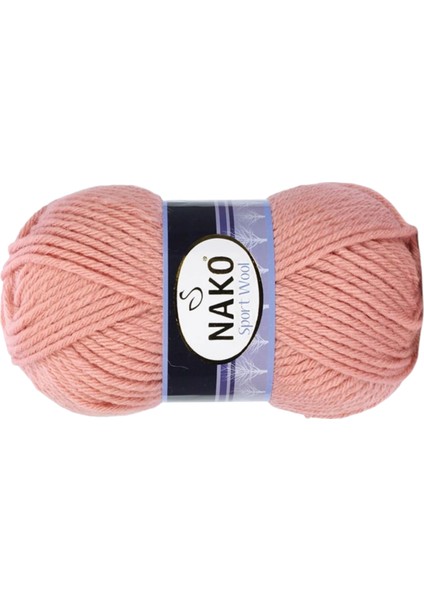 1 Adet Sport Wool Atkı Bere Ceket Yelek Örgü Ipi Yünü No: 2807 Bonsai Çiçeği