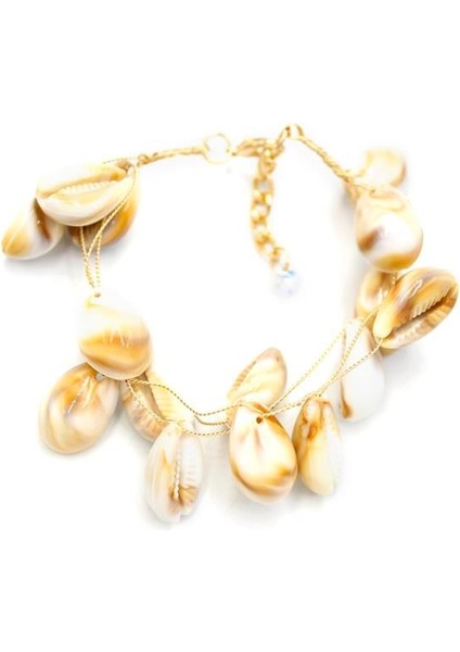 Deniz Kabuğu Bileklik - Kahverengi