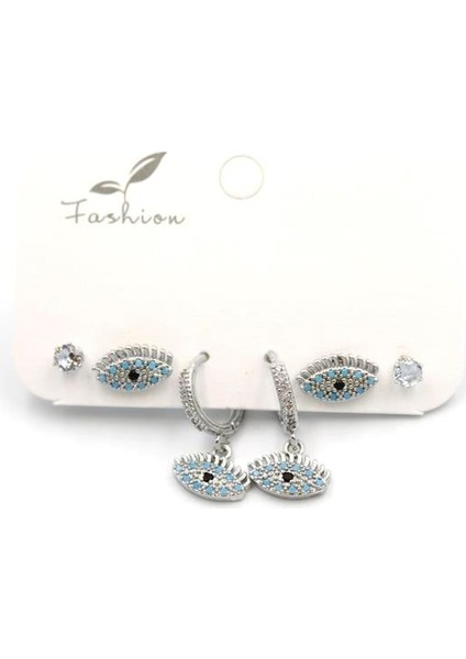 Çoklu Göz Küpe - Gümüş