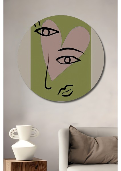 Picasso The Ladies Of Avignon Dekoratif Ahşap Mdf Tablo Yuvarlak Tablo