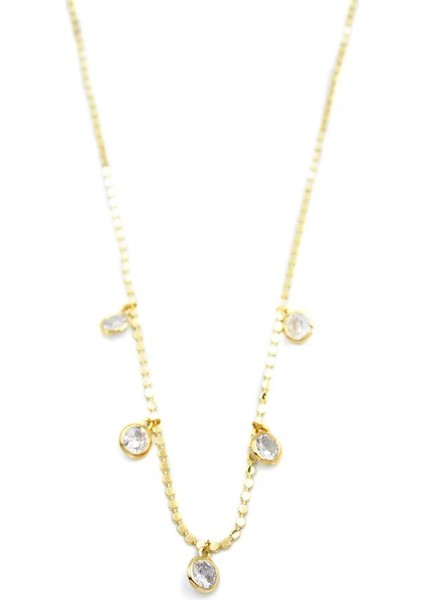 Ezme Zincir Charm Kolye - Altın