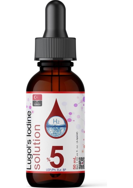 Lugol Iyot Çözeltisi %5 | 50 ml | Cam Damlalıklı Şişe (Pharma Grade Lügol) fiyatları