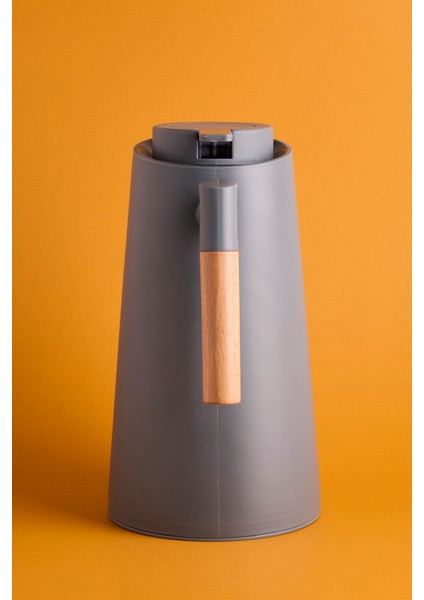 Aster Nordic Bambu Saplı Cam Vakumlu Termos 1000 ml Gri modelleri