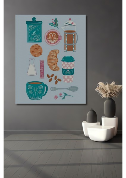 Kahve Saati Dekoratif Ahşap Mdf Ev/işyeri Duvar Tablo Dikdörtgen Ev/işyeri Duvar Tablo