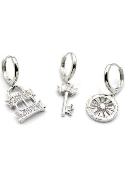 3'lü CD Küpe - Gümüş fiyatları