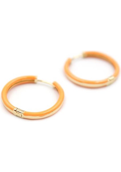 Mineli Halka Küpe - Turuncu fiyatları