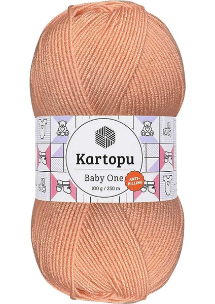 1 Adet Baby One Tüylenmeyen El Örgü Ipi Yünü Yavruağzı K253