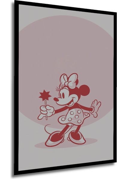 Çerçeve Görünümlü Minnie Mouse Dekoratif Ahşap Mdf Ev Duvar Tablo Dikdörtgen Ev Duvar Tablo modelleri
