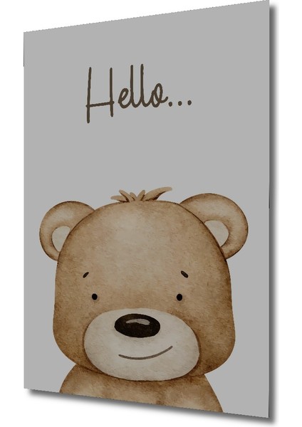 Sevimli Ayıcık Merhaba Ahşap Mdf Dekoratif Ev/işyeri Duvar Tablo Dikdörtgen Ev/işyeri Duvar Tablo fiyatları