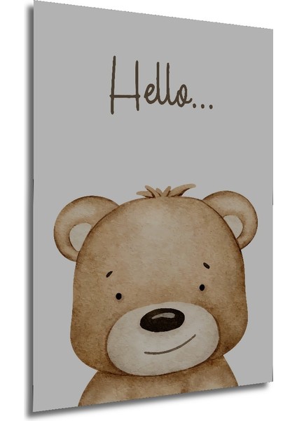 Sevimli Ayıcık Merhaba Ahşap Mdf Dekoratif Ev/işyeri Duvar Tablo Dikdörtgen Ev/işyeri Duvar Tablo modelleri