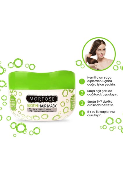 Biotin Saç Maskesi 500 ml - Gür ve Dolgun Saçlar - Mrfs fiyatları