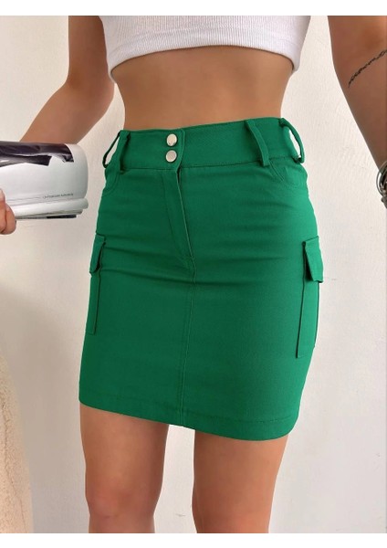 Körüklü Cep Etek Yeşil S24904