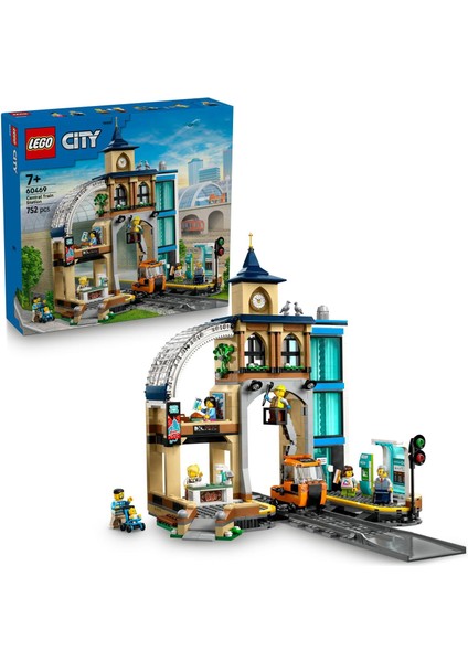 City Merkez Tren Istasyonu 60469 – Tren Modeli Seven 7 Yaş ve Üzeri Çocuklar Için Raylı Sistem Temalı Yaratıcı Oyuncak Yapım Seti, Doğum Günü Hediyesi (752 Parça)