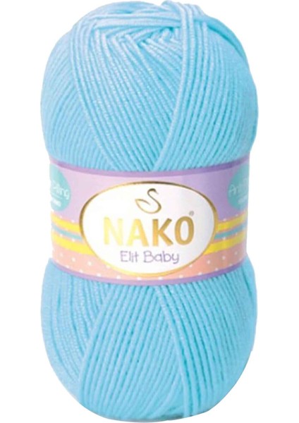 1 Adet Elite Baby El Örgü Ipi Tüylenmeyen Bebek Yünü Gök Mavisi 6723