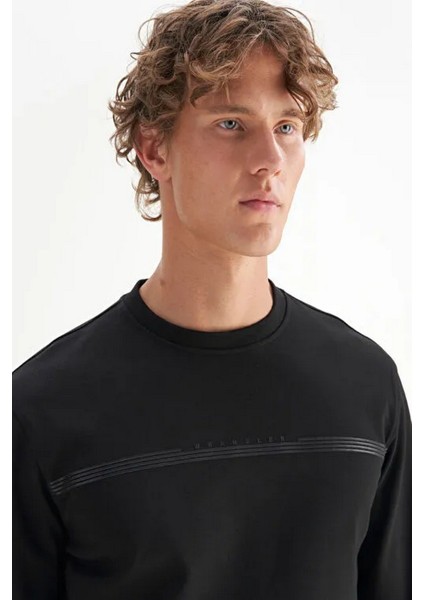Erkek Interlock Erkek Regular Fit Sweatshirt fırsatları