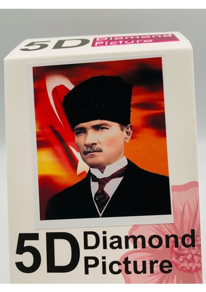 50X40 Boncuklu Atatürk Taş Mozaik Elmas Goblen Pano Tablo Resim Boncuk Puzzle Dıamond Paıntıng Hı Stone