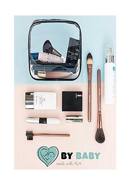 Bybaby Tatil, Plaj, Kozmetik, Makyaj Bakım Çantası Seti, Şeffaf Su Geçirmez, 3 Adet Organizatör Çanta (1 x 3 Adet) modelleri