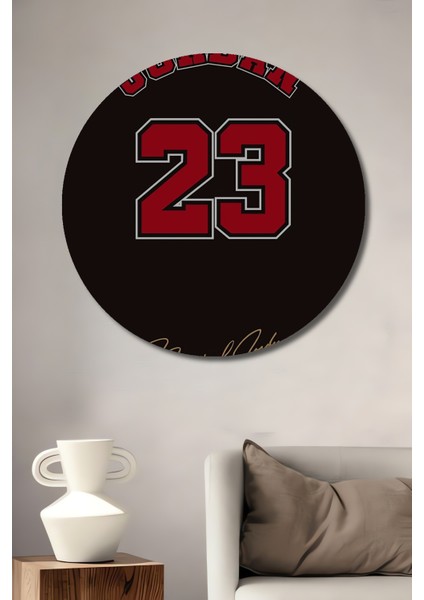 Basketbol Tutkusu ve 23 Numaralı Ilham Ahşap Mdf Dekoratif Ev/işyeri Duvar Tablo Dikdörtgen Ev