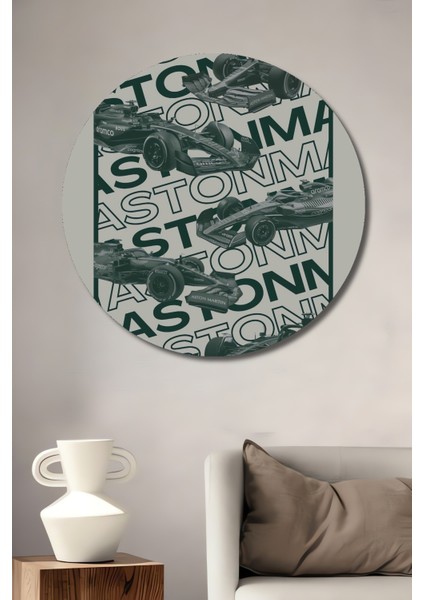 Dekoratif Ahşap Mdf Tablo Yarış Arabası Tasarımı Yuvarlak Tablo